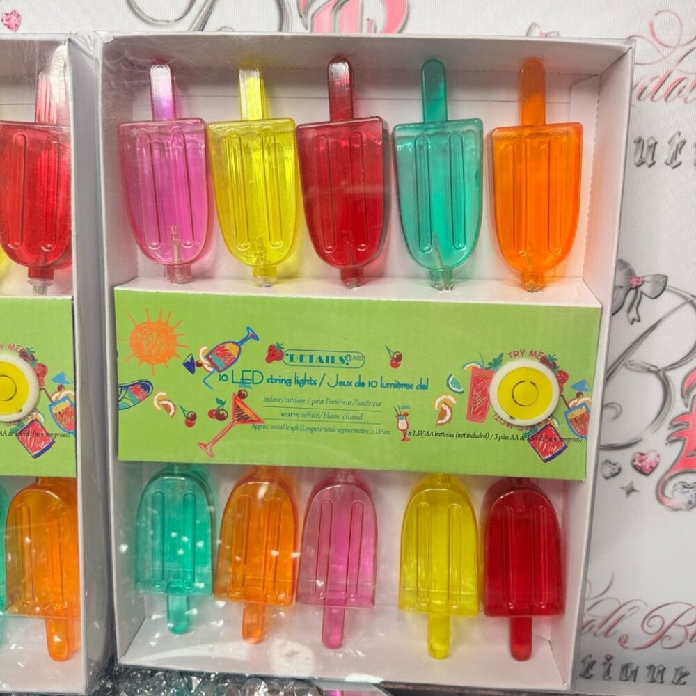 String Lights LED Popsicle String Lights multi color rainbow 🌈 light up cute - Picture 2 of 4